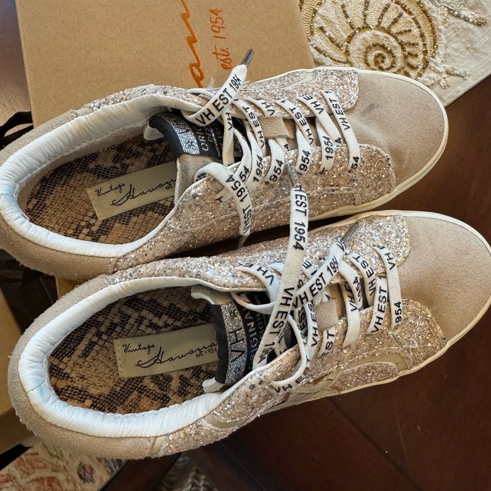 Vintage Havana Women's Gold Glitter Sneakers